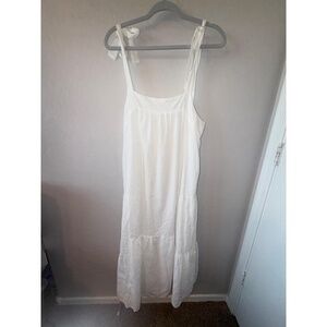 Haute Hippie Dress Womens M White Maxi Sleeveless Tie Straps‎ Boho Resort Chic